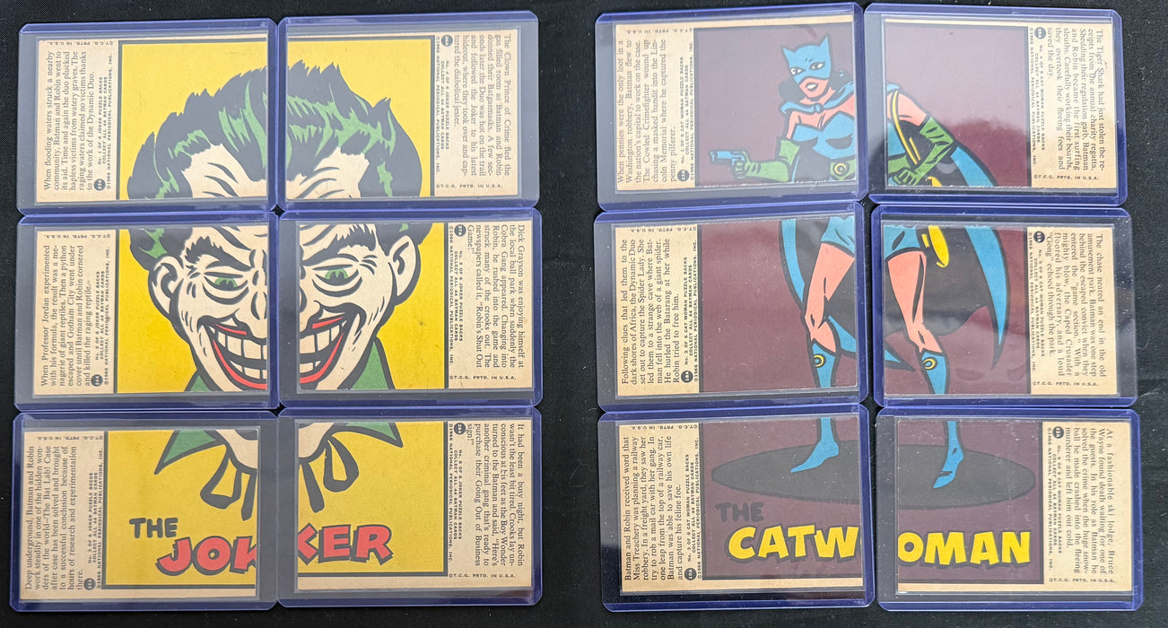 Topps Batman Series A 1966 Red Bat Puzzle Back Complete 44 Card Set