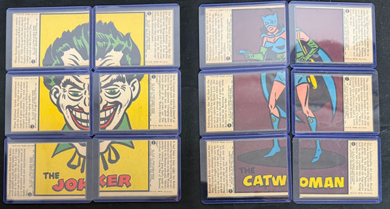 Topps Batman Series A 1966 Red Bat Puzzle Back Complete 44 Card Set