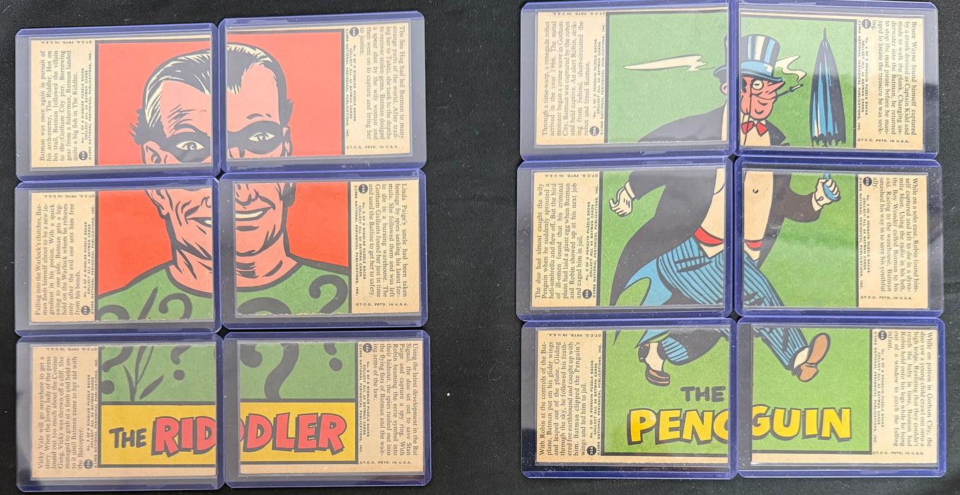 Topps Batman Series A 1966 Red Bat Puzzle Back Complete 44 Card Set
