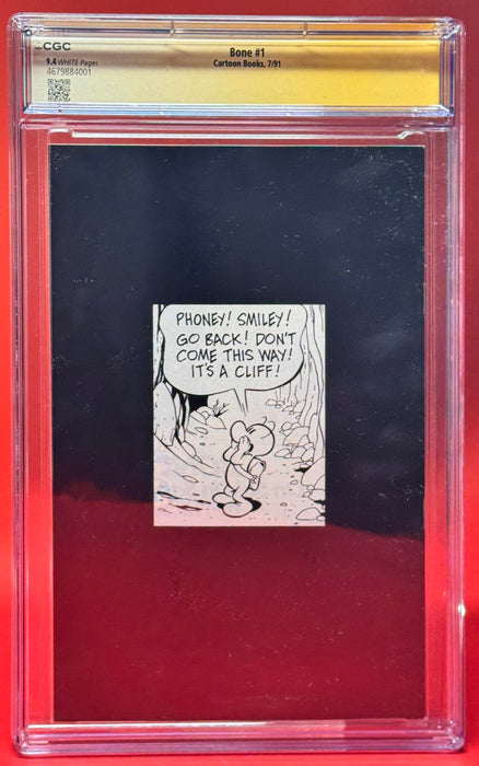 Bone #  1 First Printing CGC 9.4 Signed and Sketch By Jeff Smith