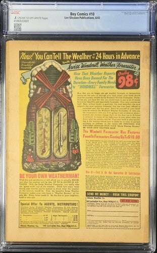 Boy Comics # 10  CGC 0.5