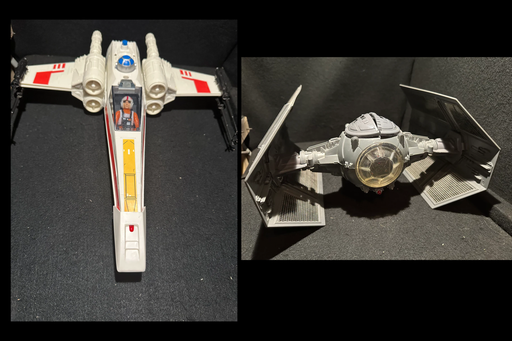 X-Wing Fighter & Darth Vader Tie Fighter