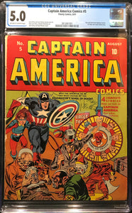Captain America Comics #  5 CGC 5.0