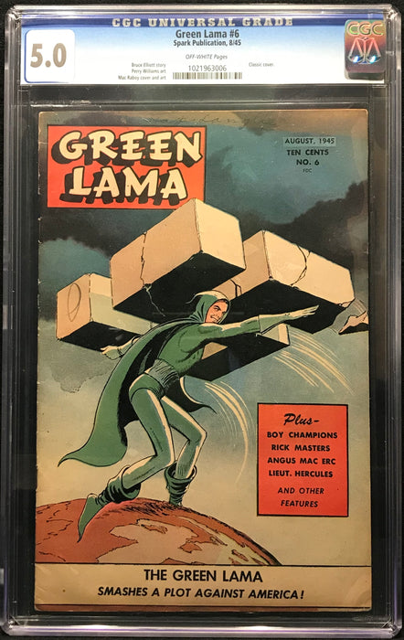 Green Lama #  6  CGC 5.0