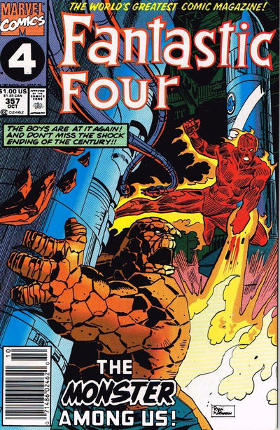 Fantastic Four #357  Newsstand FN+ (6.5)