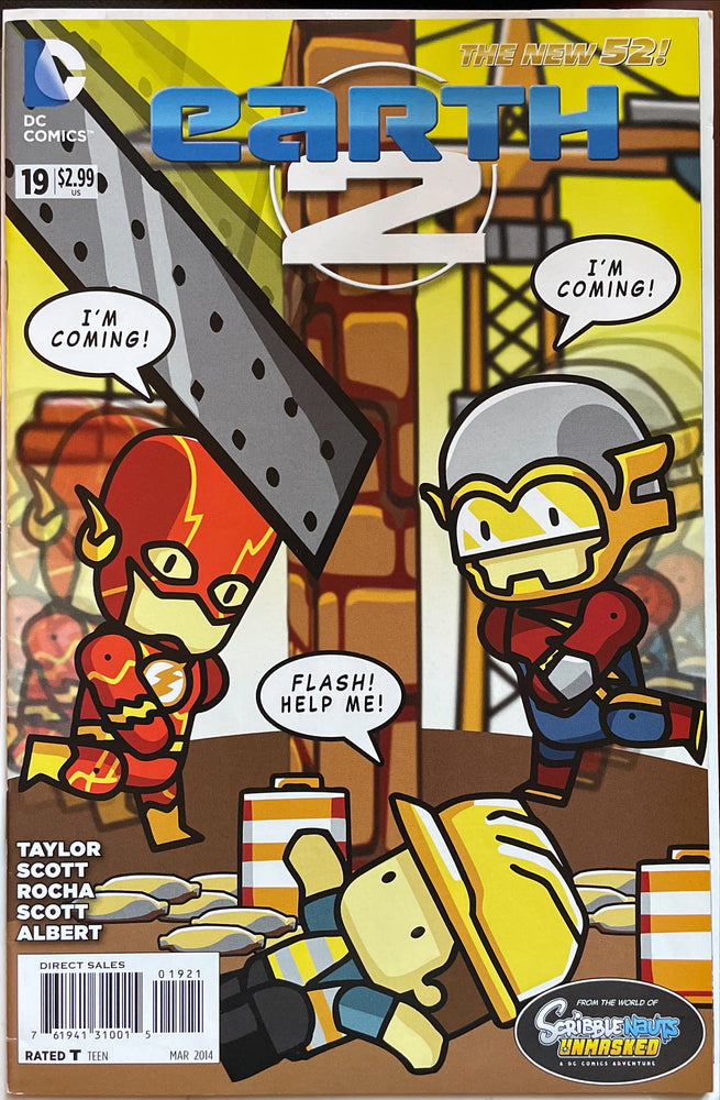 Earth 2 # 19 Scribblenauts Unmasked Cover NM- (9.2)