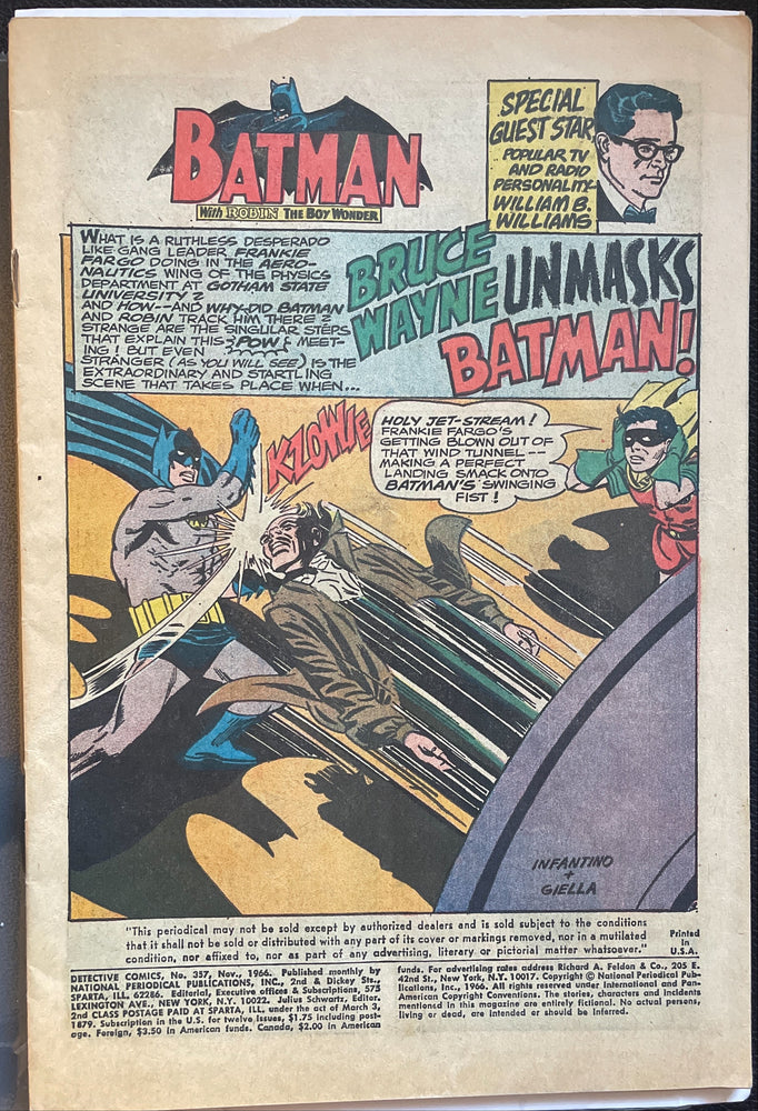 Coverless Comics: Detective Comics #357