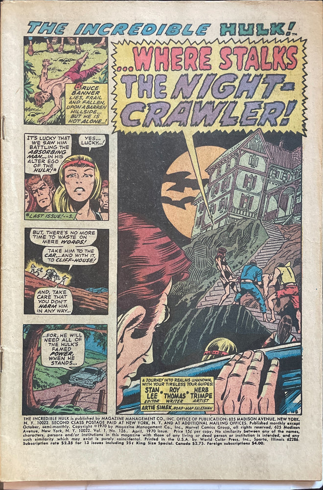 Coverless Comics: Incredible Hulk #126