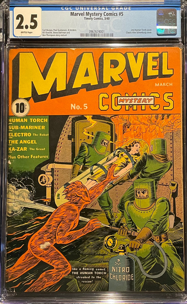 Marvel Mystery Comics #  5 CGC 2.5