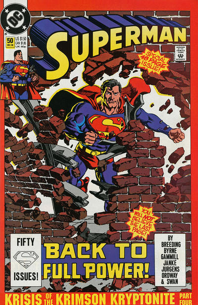 Superman # 50 2nd Printing NM (9.4)