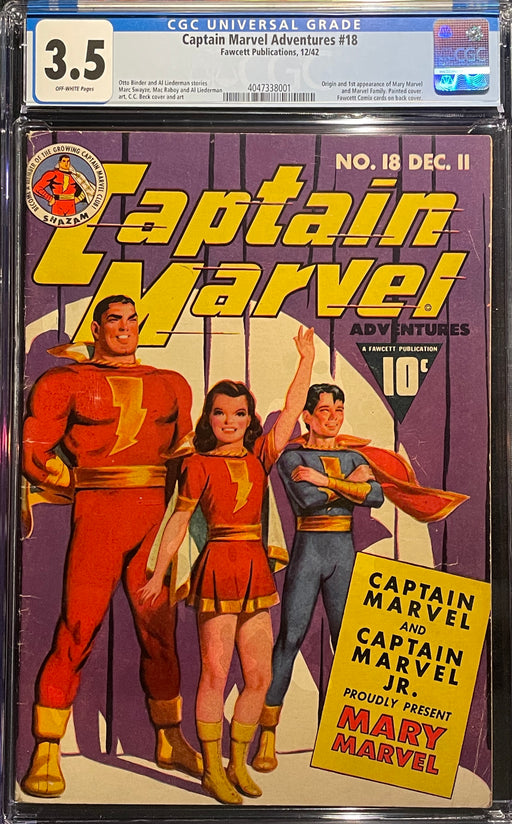 Captain Marvel Adventures # 18 CGC 3.5