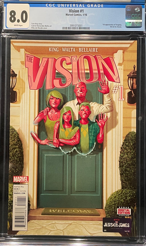 Vision #  1 Mike Del Mundo CGC 8.0