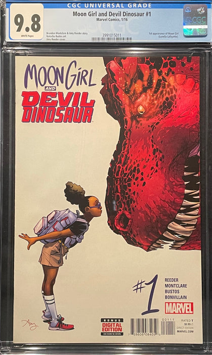 Moon Girl and Devil Dinosaur #  1 Amy Reeder Cover CGC 9.8