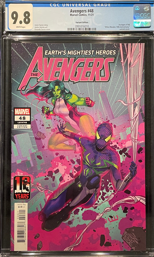 Avengers # 48 Miles Morales Spider-Man 10th Anniversary Cover CGC 9.8