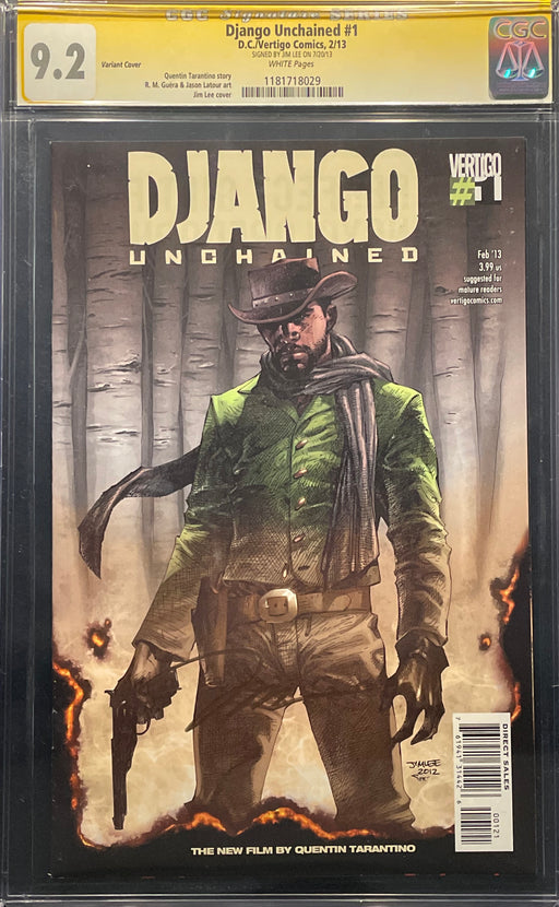 Django Unchained #  1 Jim Lee Cover CGC 9.2 Signature