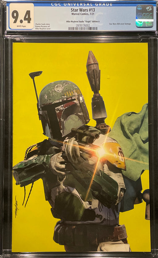 Star Wars # 13 CGC 9.4 Mike Mayhew Cover