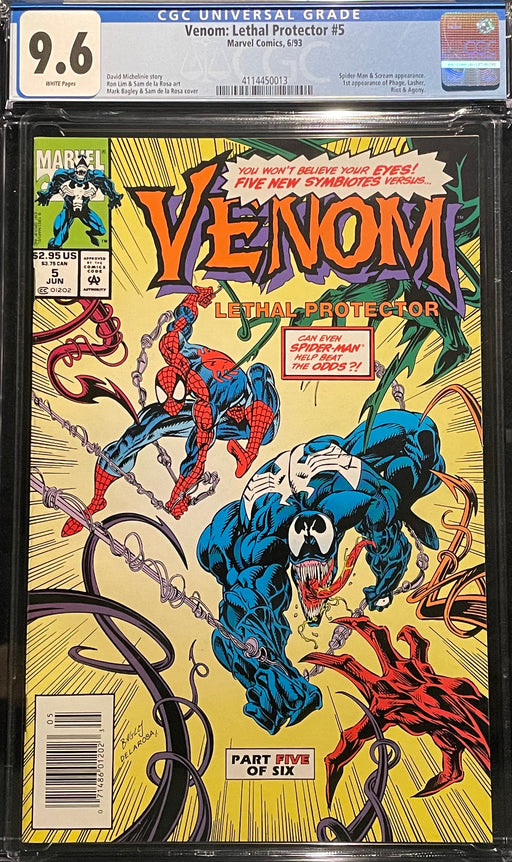 Venom: Lethal Protector #  5 Newsstand CGC 9.6