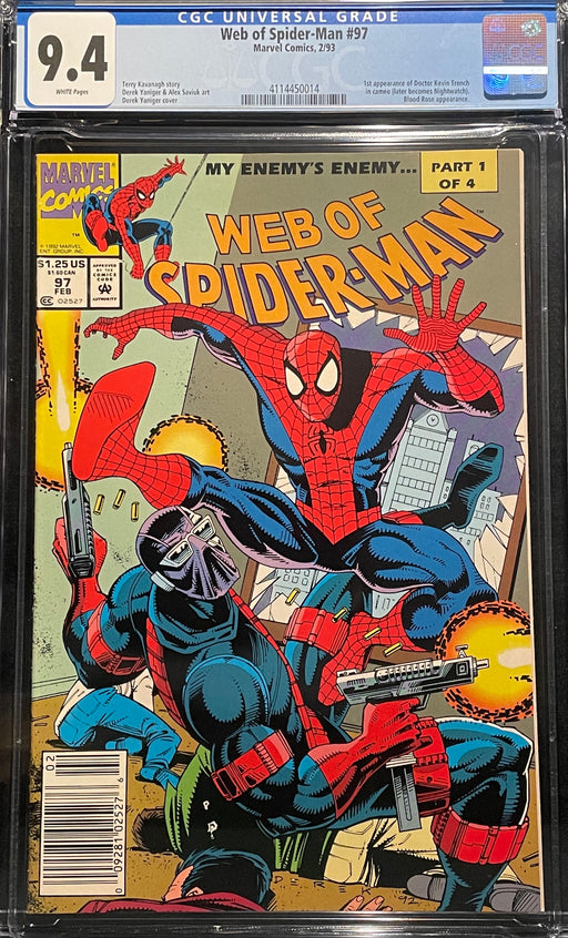 Web of Spider-Man # 97 Newsstand CGC 9.4
