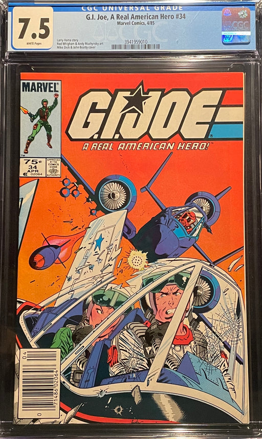 G.I. Joe, A Real American Hero # 34 Newsstand CGC 7.5