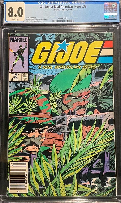 G.I. Joe, A Real American Hero # 39 Newsstand CGC 8.0