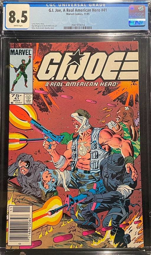 G.I. Joe, A Real American Hero # 41 Newsstand CGC 8.5