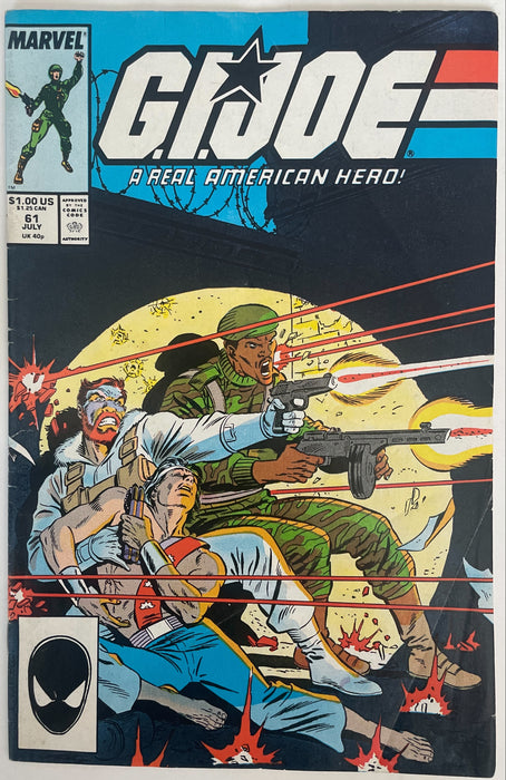 G.I. Joe, A Real American Hero # 62 Newsstand FN/VF (7.0)