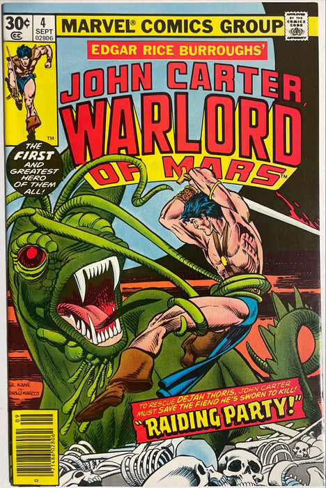 John Carter Warlord of Mars #  4 30¢ NM (9.4)