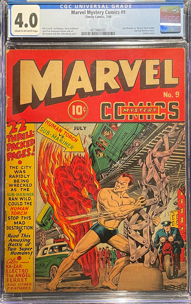 Marvel Mystery Comics #  9  CGC 4.0