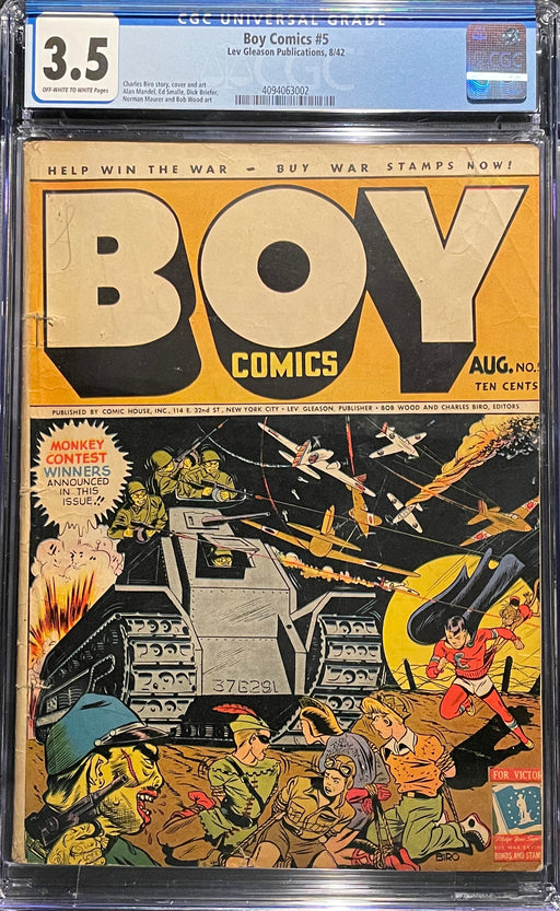 Boy Comics #  5  CGC 3.5
