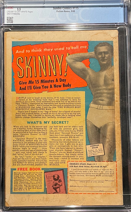 Jumbo Comics #115   CGC 3.5
