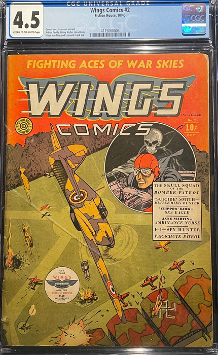Wings Comics #  2  CGC 4.5