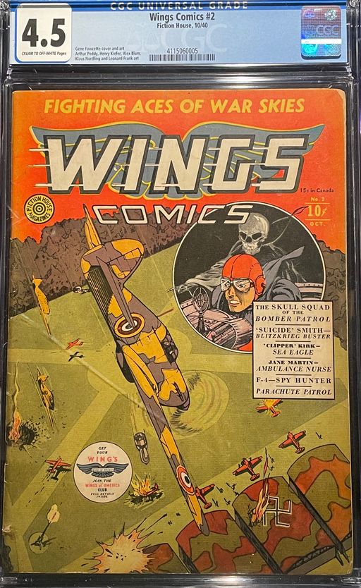 Wings Comics #  2  CGC 4.5