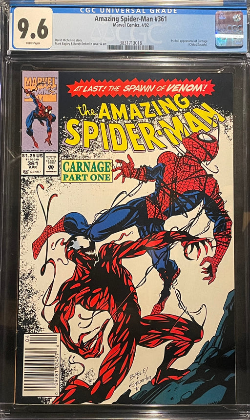 Amazing Spider-Man #361  Newsstand CGC 9.6