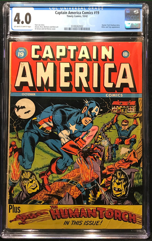 Captain America Comics # 19 CGC 4.0