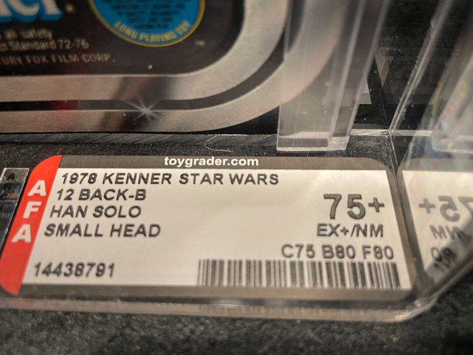 Kenner Star Wars Han Solo 12-Back B (Small Head) AFA 75+