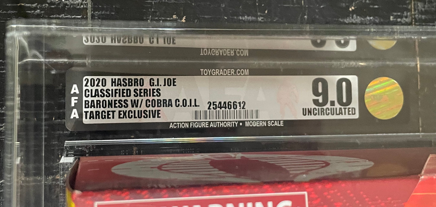 Hasbro G.I. Joe Baroness w / C.O.I.L. Target Exclusive (2020) AFA 9.0 U