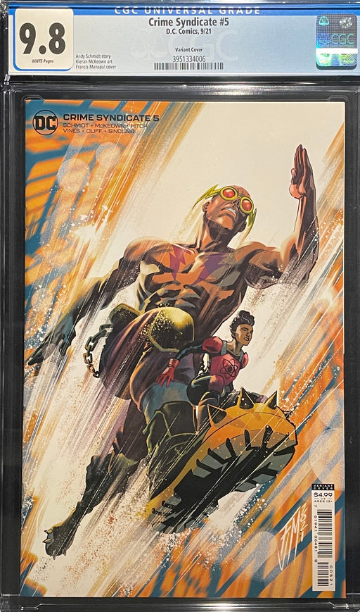 Crime Syndicate #  5 Francis Manapul Variant Cover CGC 9.8