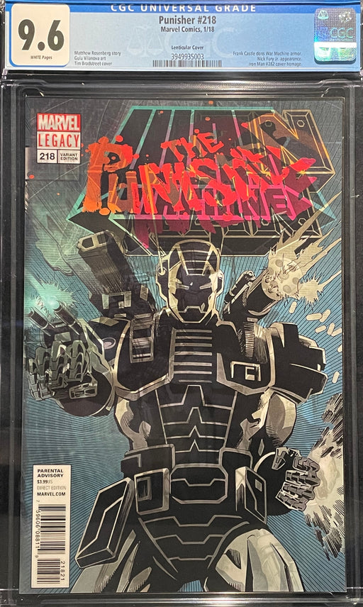 Punisher #218  Tim Bradstreet Lenticular Homage Cover CGC 9.6