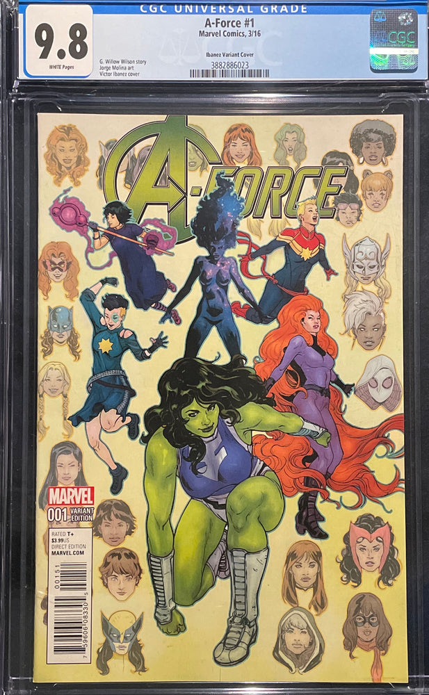 A-Force #1 (2016) Incentive Victor Ibañez Cover Variant CGC 9.8