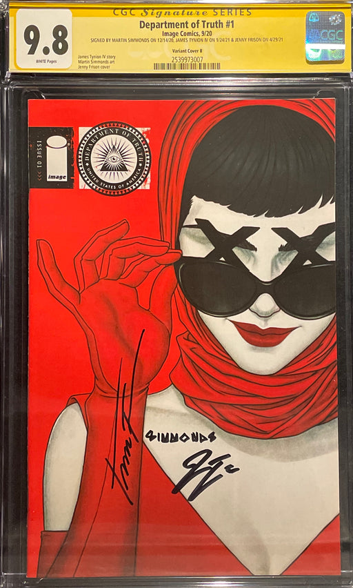 Department of Truth #  1 Cover B - Jenny Frison CGC 9.8 Signature