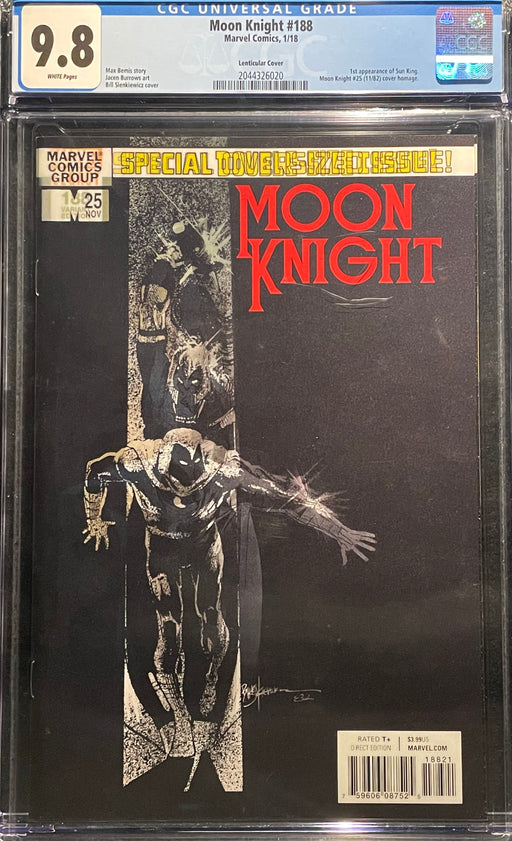 Moon Knight #188 Bill Sienkiewicz Lenticular Homage Cover CGC 9.8