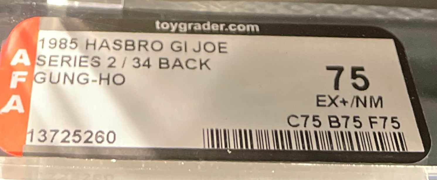 Hasbro G.I. Joe Gung-Ho Series 2 / 32 Back AFA 75