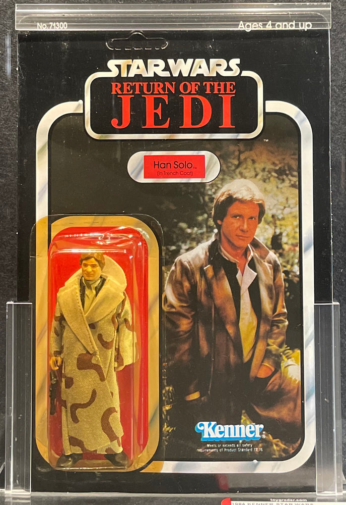 Star Wars ROTJ Han Solo (In Trench Coat) Unpunched AFA 80-Y