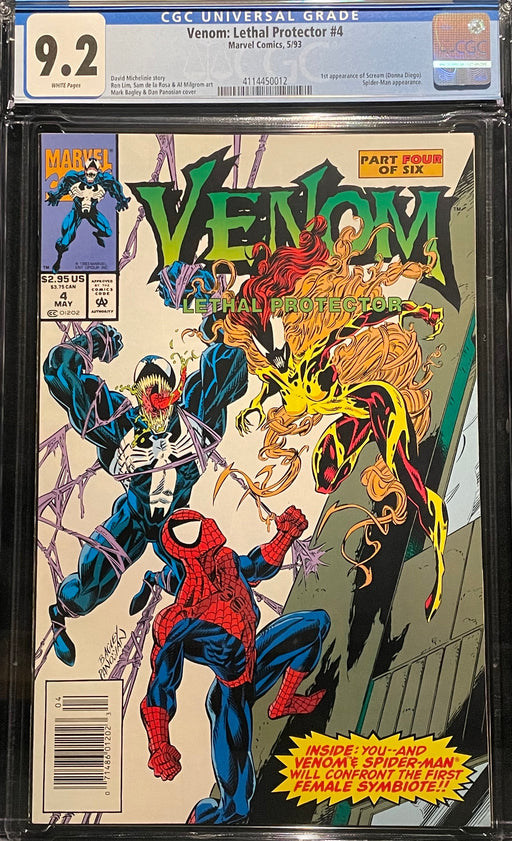 Venom: Lethal Protector #  4 Newsstand CGC 9.2