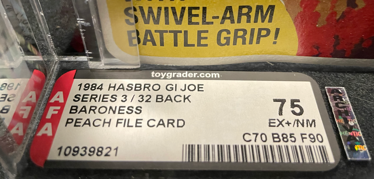 Hasbro G.I. Joe Baroness Series 3 / 32 Back AFA 75