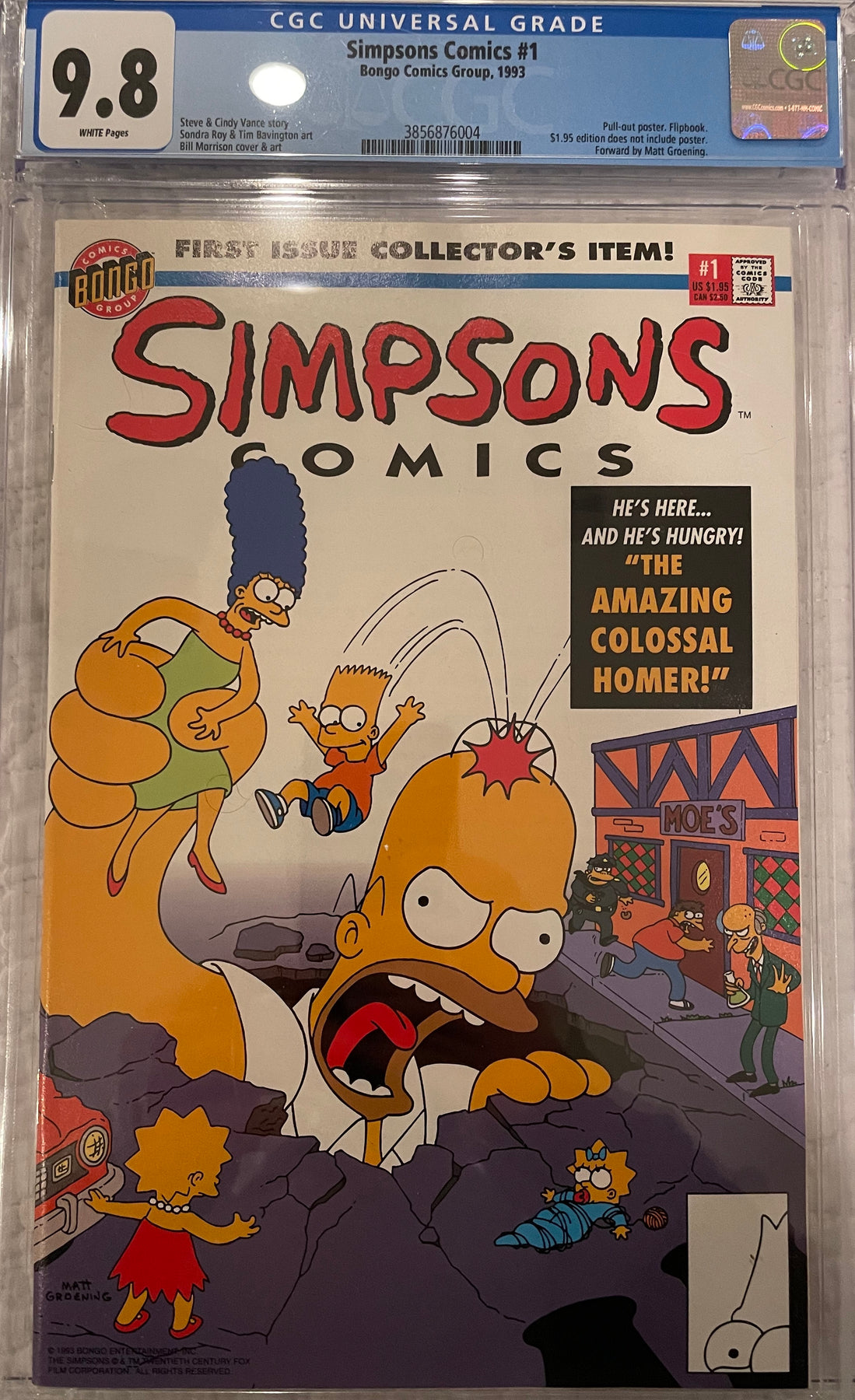 Simpsons Comics #1 (Bongo, 1993) CGC 9.8 White Pages Rare