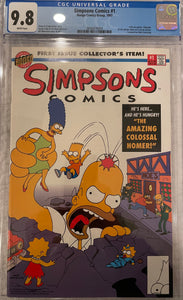 Simpsons Comics #  1 Rare "Bart Code" Variant CGC 9.8