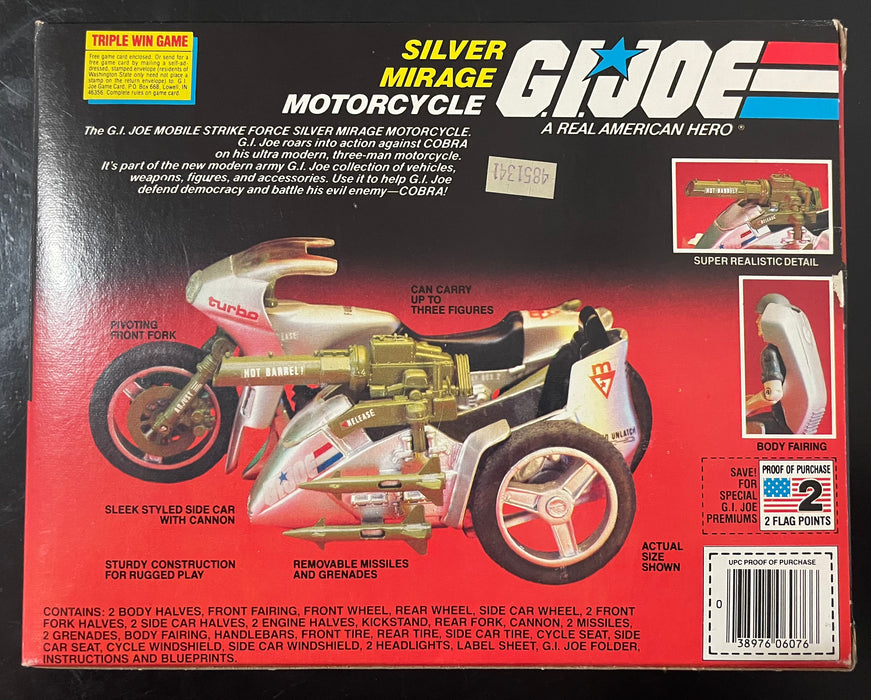 Hasbro G.I. Joe Silver Mirage Motorcycle (1985)