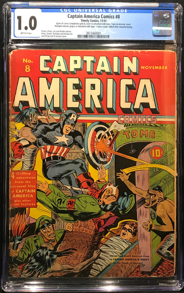 Captain America Comics #  8 CGC 1.0