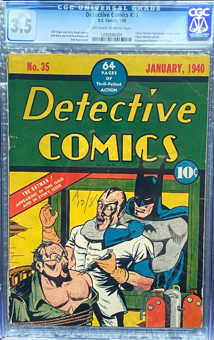 Detective Comics # 35 CGC 3.5